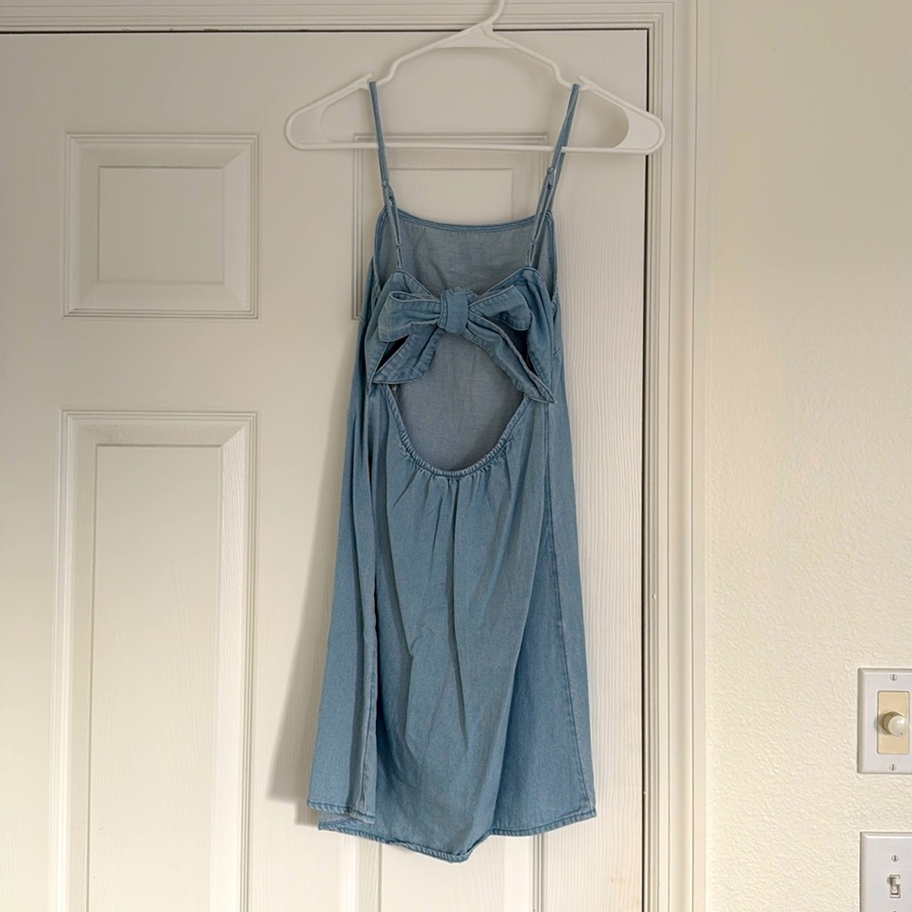 American eagle blue chambray mini dress